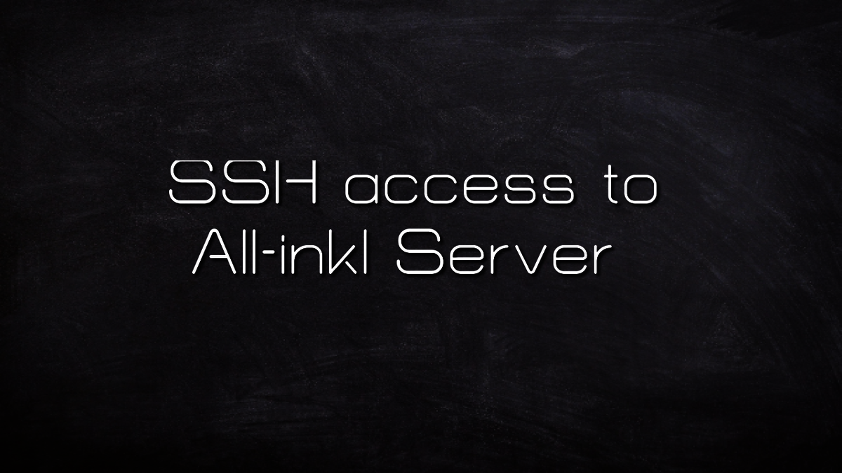 SSH connection to all inkl server