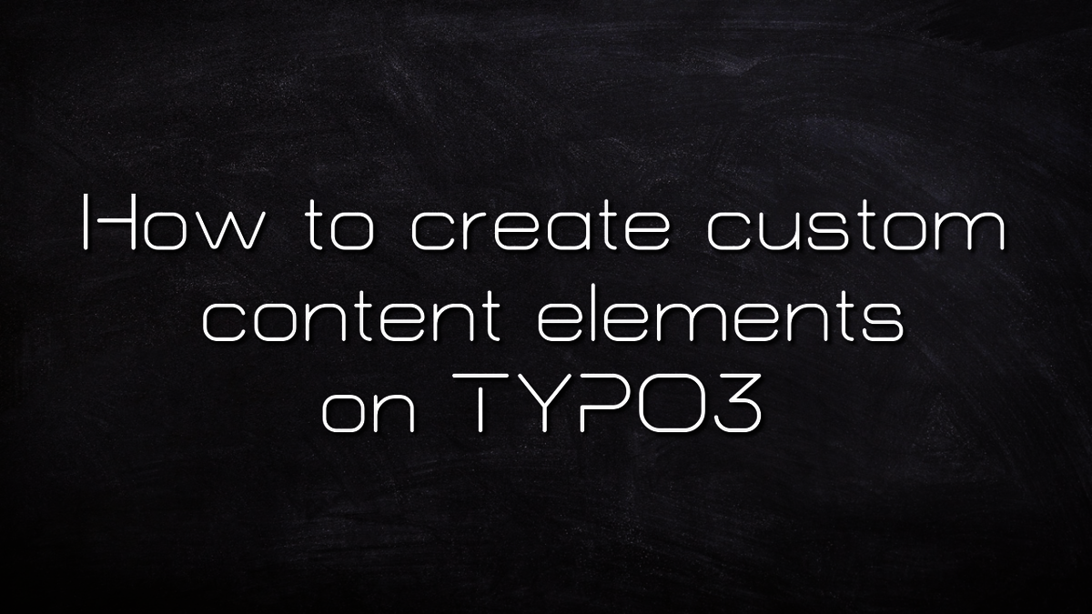 Create simple content elements